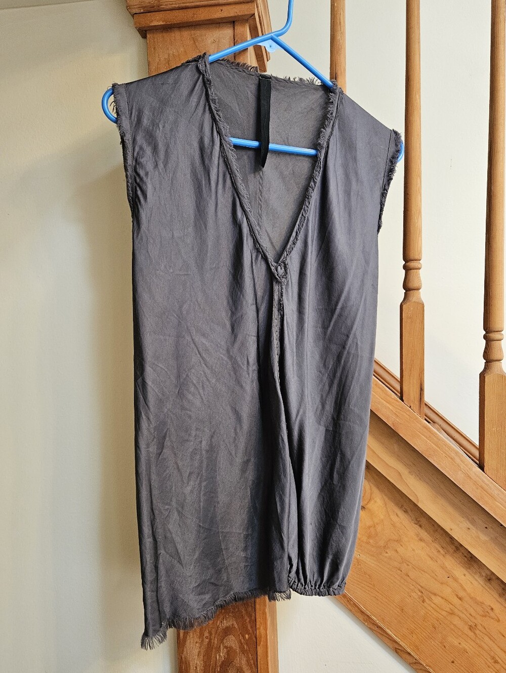 Jaga DTLA Boutique Wrap Style Frayed Edge Blouse M
